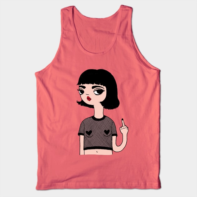 Flip Off Tank Top by agrapedesign